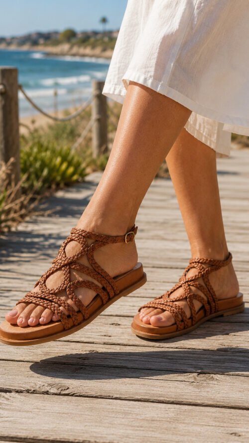 Seychelles Braided Ankle Strap Gladiator Sandals