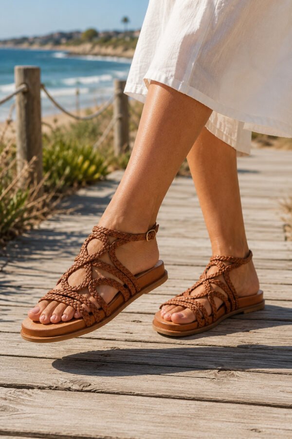 Seychelles Braided Ankle Strap Gladiator Sandals